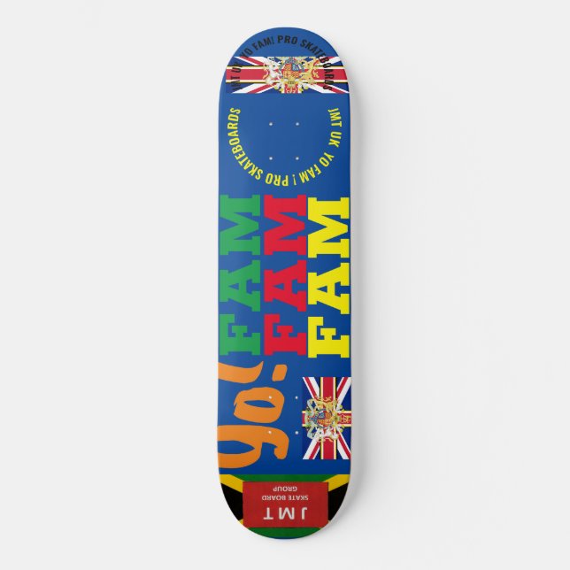 JMT UK YO FAM 0,8 1/4" Skateboard Deck (Frente)
