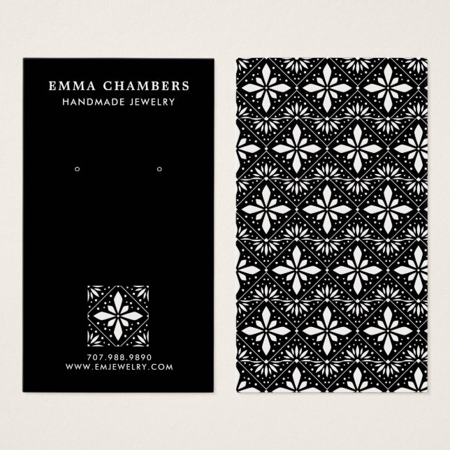 Joalharia Preta do Motif Flor (Frente & Verso)