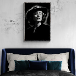 Joan Crawford noir, impressão a preto e branco