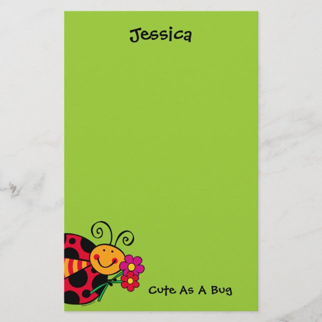 Joaninha bonito como uns artigos de papelaria do (Frente)