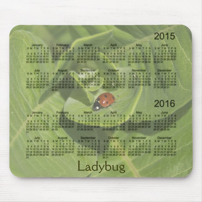 Joaninha calendário Mousepad de 2 anos 2015-2016 (Frente)