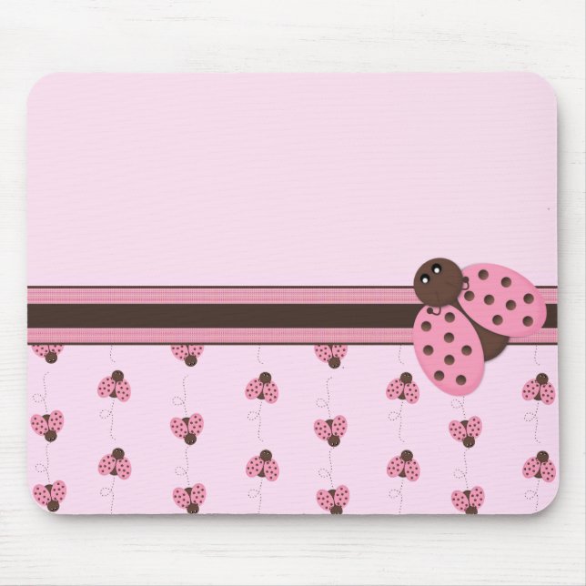 Joaninha cor-de-rosa Mousepad (Frente)