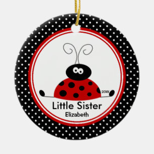 Joaninha Vermelha Irmãzinha Enfeite de Natal