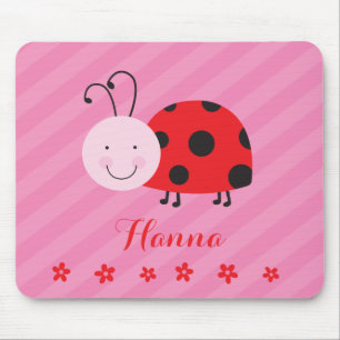 Joaninha vermelho pequeno Mousepad personalizado