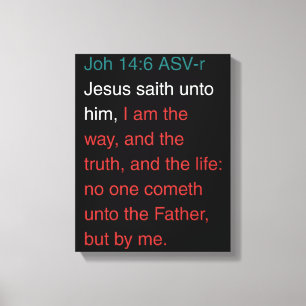 João 14:6 Impressão em Tela ASV Arte Cristã para