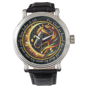 João 3:16 Relógio Celestial Cavalo Espírito Fé