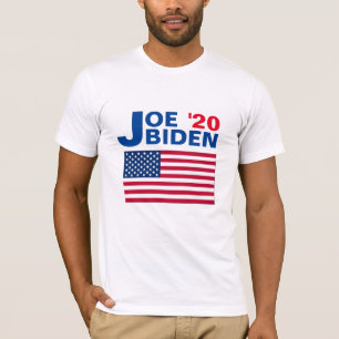 Joe Biden '20 com camiseta da bandeira americana