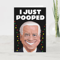 JOE BIDEN FUUNY POOP PÔS PÔS CARTÕES DE NATAL