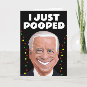 JOE BIDEN FUUNY POOP PÔS PÔS CARTÕES DE NATAL