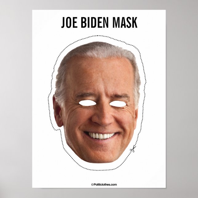 Joe Biden Mask Cutout Poster (Frente)