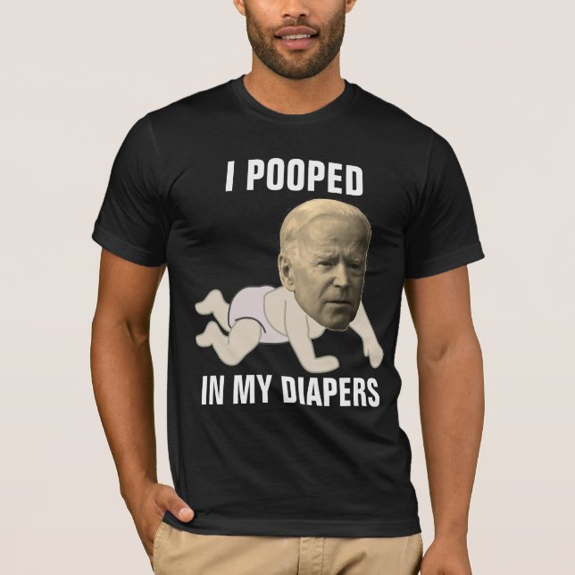 JOE BIDEN POPULADO EM T-Shirts FUNNY DO FRALDA (Frente)