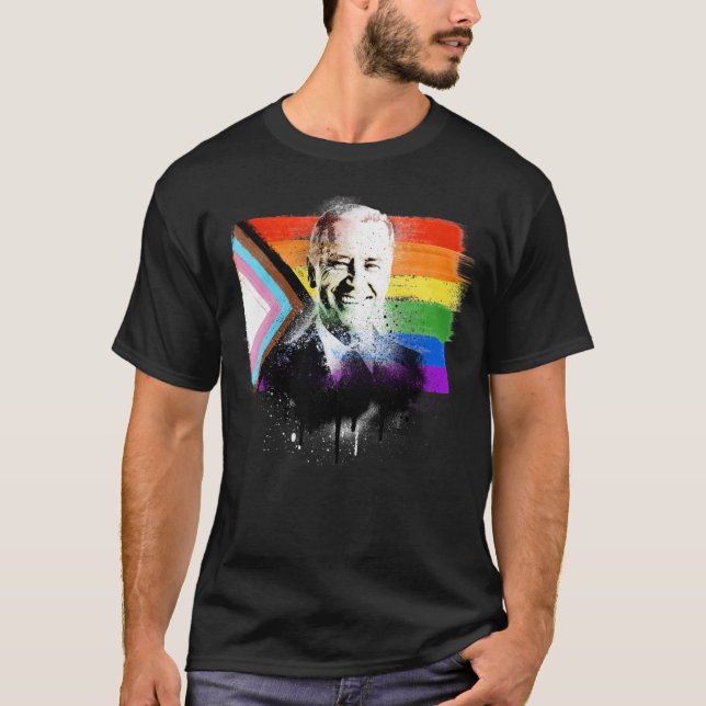 Joe Biden Progress Pride T-Shirt (Frente)