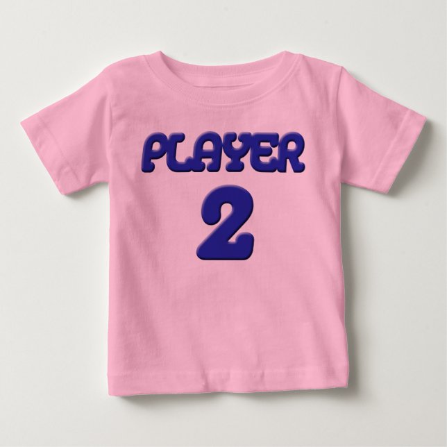 Jogador 2 Camisa de bebê sem brilho (Frente)