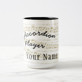 Jogador Acordeão, caneca grande com seu nome