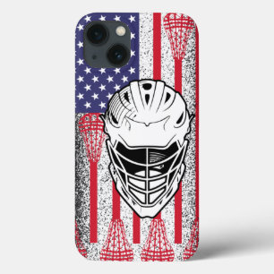 Jogador americano de lacrosse lax flag