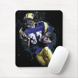 Jogador americano no estilo cartoon mouse pad