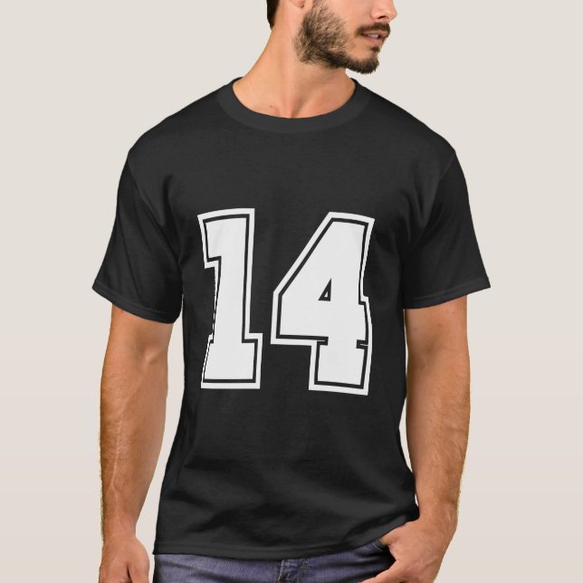 Jogador Camisas Número 14 Sem Quatro 14 (Frente)
