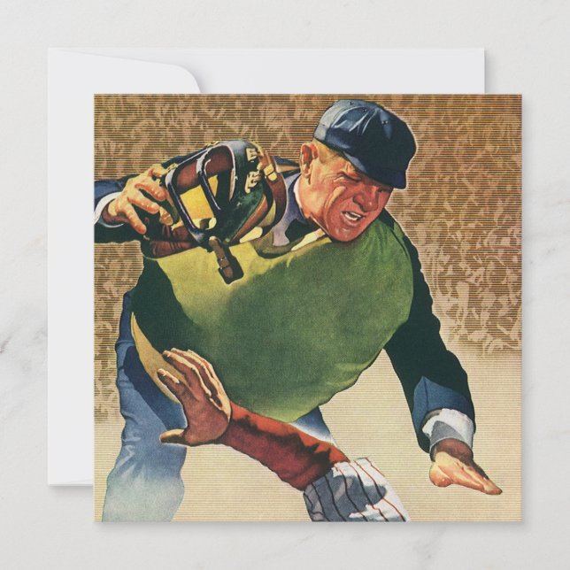 Jogador de Basebol Esportivo Vintage, Umpire (Frente)