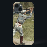 Jogador de basebol jogado fora na segunda base<br><div class="desc">Esta pintura pertence ao documentário de beisebol do Ken Burns! Um jogador é jogado fora no segundo enquanto ele se avança para chegar à base. O presente perfeito para o marinheiro em sua vida!</div>