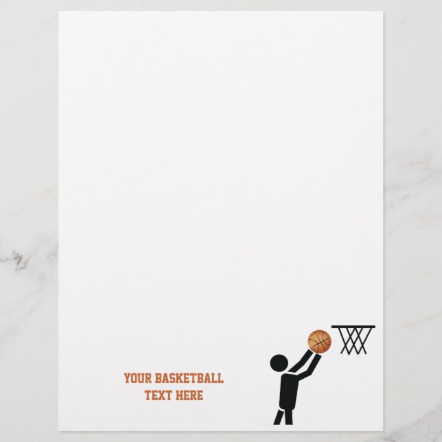 Jogador de basquetebol com panfleto de bola person (Frente)