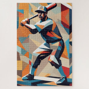 Jogador de beisebol - Cubist - Quebra-cabeça