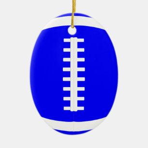 Jogador de futebol ou enfeites de natal azuis do