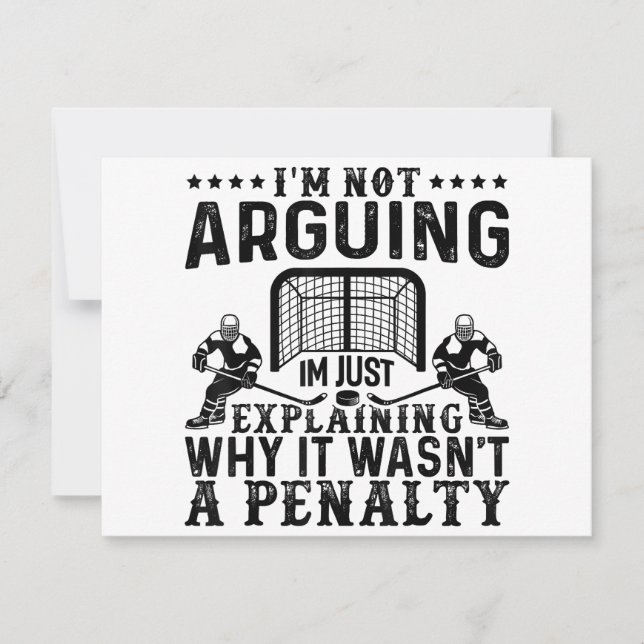 Jogador de Hóquei Discutindo Presente Engraçado Ho (Frente)