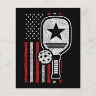 Jogador de Pickleball - Bandeira Americana Pickleb