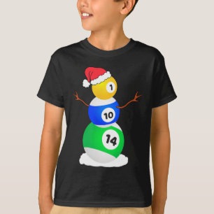 Jogador de Piscina de Camisas de Natal Billiers Ch