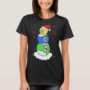 Jogador de Piscina de Camisas de Natal Billiers Ch