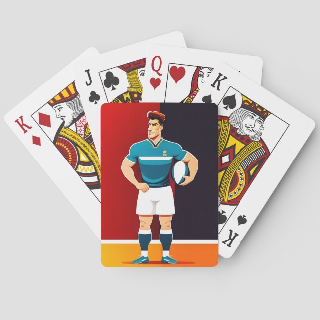 Jogador de Rugby - Cartas de Baralho (Verso)
