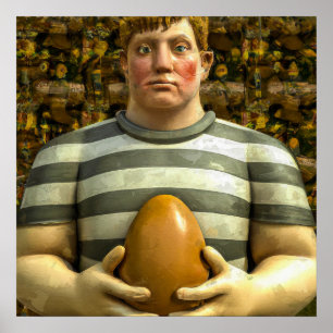 Jogador de Rugby - Impressão de Pintura de Rugby