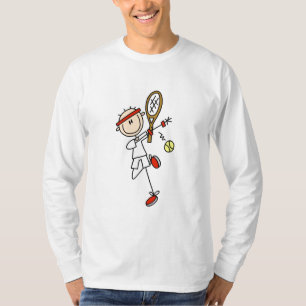 Jogador de ténis com camiseta e presentes da