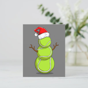 Jogador de Tênis engraçado Snowman Presente de Nat