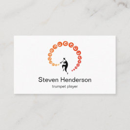Jogador de trompetes Cartão de visita minimalista