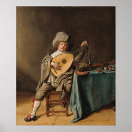 Jogador Lute - Jan Miense Molenaer Fine Art Poster