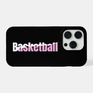 Jogadora de Basquete Feminina Tipografia Rosa