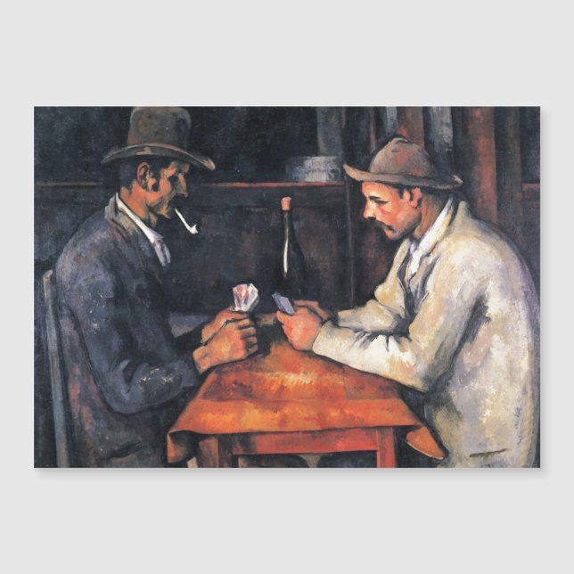 Jogadores de Cartas Paul Cezanne Pintura Cartão Ma (Frente)