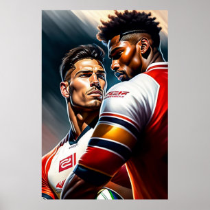 Jogadores de Rugby Poster