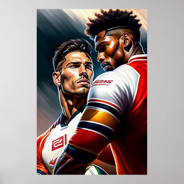 Jogadores de Rugby Poster (Frente)