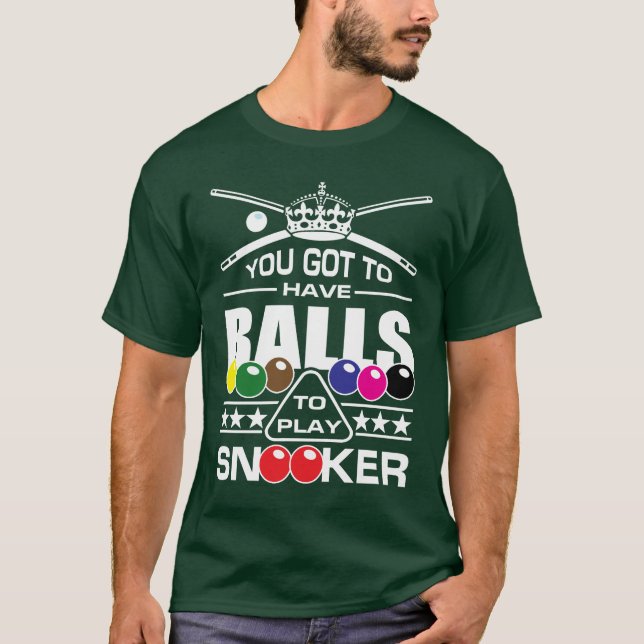Jogadores Snooker, Bolas Snooker T-Shirt (Frente)