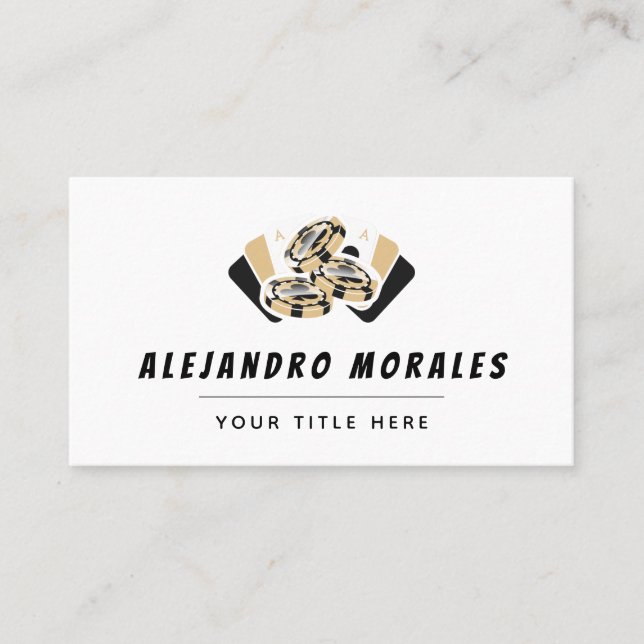 Jogando Cartões Ás de Peles Tema do Casino de Chip (Frente)