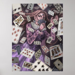 Jogando Cartões Poster