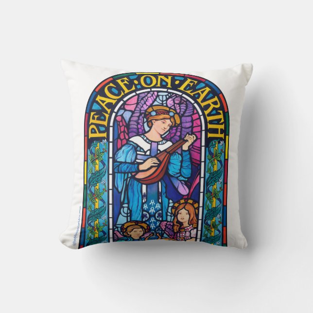 Jogar almofada de vidro preso Paz na Terra (Frente)