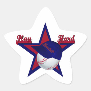 Jogar softball de Duro e adesivo de estrelas de ch