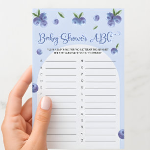 Jogo ABC com Chá de fraldas de Aquarela de Blueber