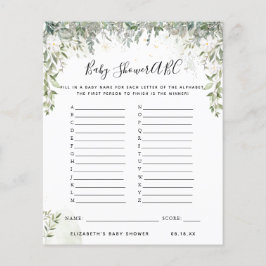 Jogo ABC | Jogo de Chá de fraldas Floral