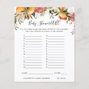 Jogo ABC Jogo de Chá de fraldas Floral