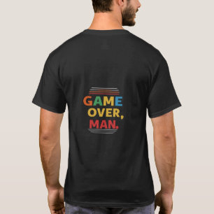 Jogo acabado, design de t-shirt do Homem