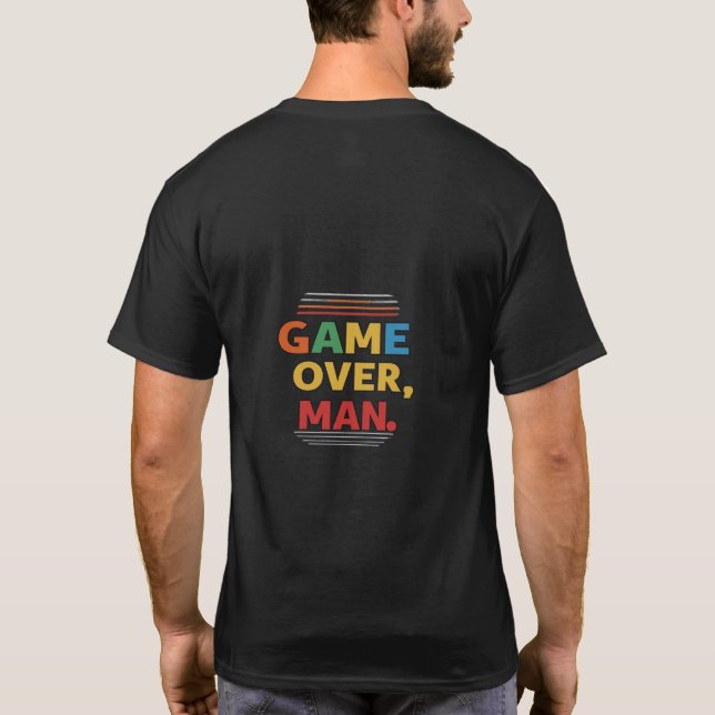 Jogo acabado, design de t-shirt do Homem (Verso)